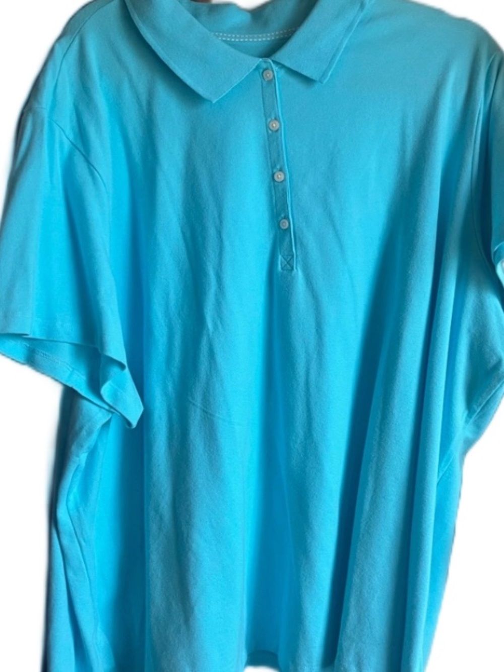 Women’s St John Bay Classic Polo Shirt in Bright Turquoise